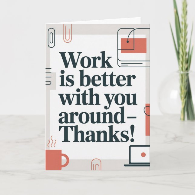 Cartão Coworker Thank You Card (Frente)
