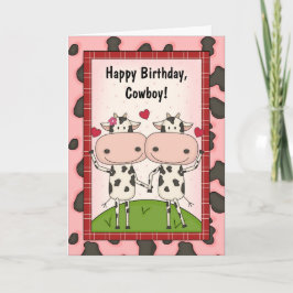 Cartão Cows Love Birthday Guys