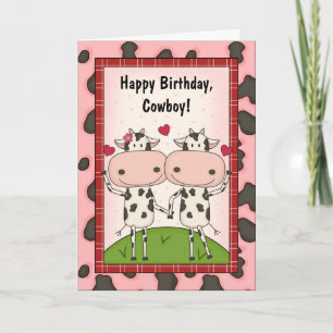Cartão Cows Love Birthday Guys