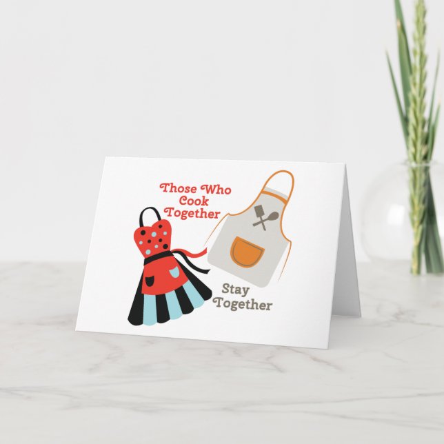 Cartão Cozinhar juntos (Frente)