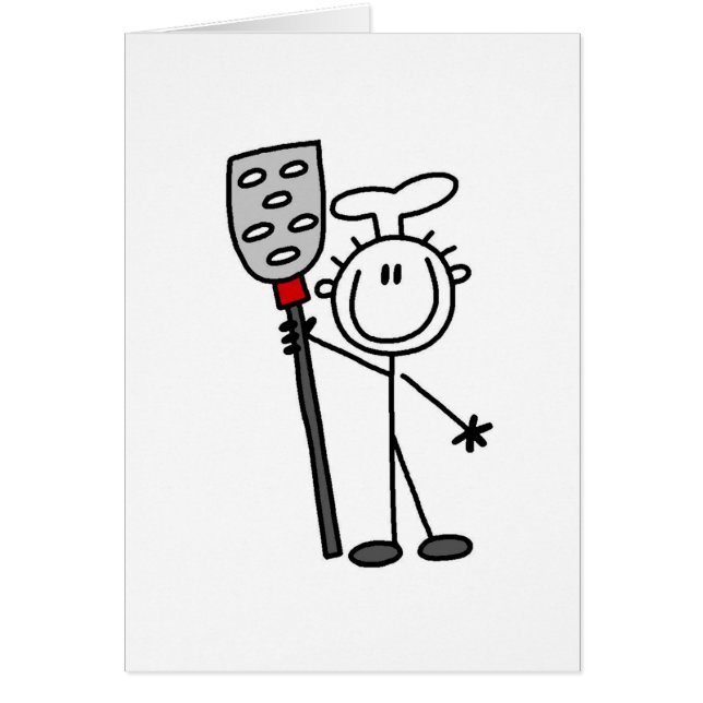 Cartão Cozinheiro chefe com camiseta e presentes da (Frente)