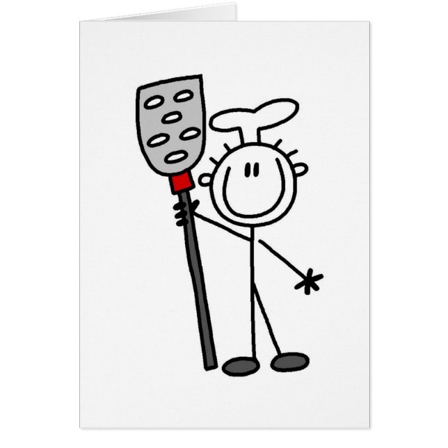 Cartão Cozinheiro chefe com espátula (Frente)