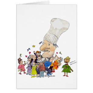 Cartão Cozinheiro chefe engraçado do francês dos desenh