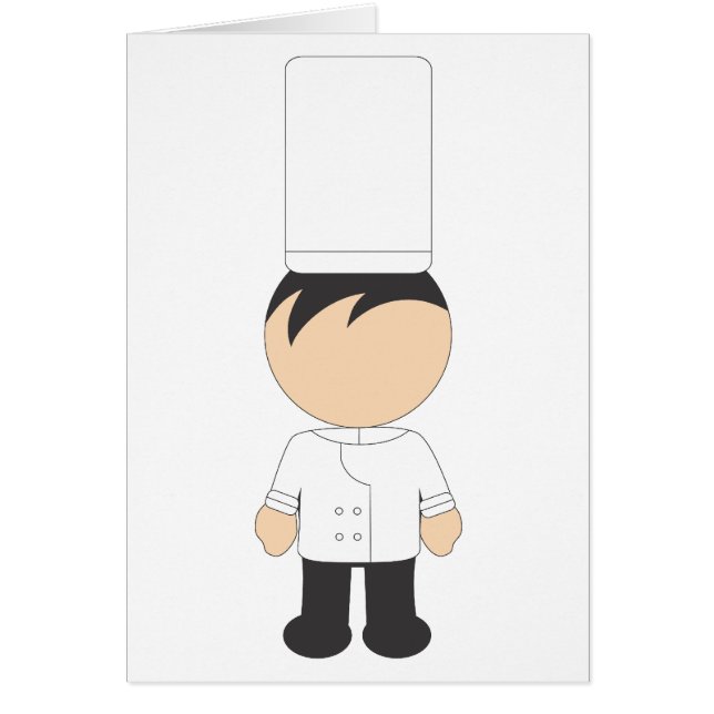 Cartão Cozinheiro chefe masculino (Frente)