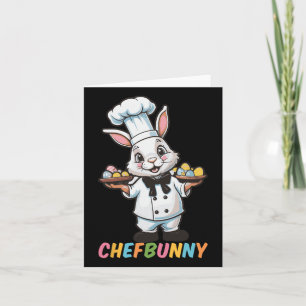 Cartão Cozinheiro Cook Hare Engraçado Dia da Páscoa Homen