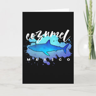 Cartão Cozumel México Tubarão Scu Diver Férias de Primave