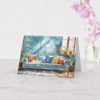 Cartão COZY CAT HOME Happy FLOSING Day Imóveis