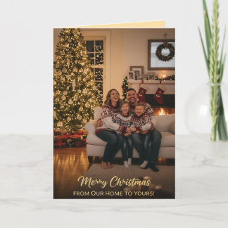 Cartão Cozy Family Christmas Greeting