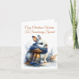 Cartão Cozy Winter Quer Um Coelho Especial Um Pouco