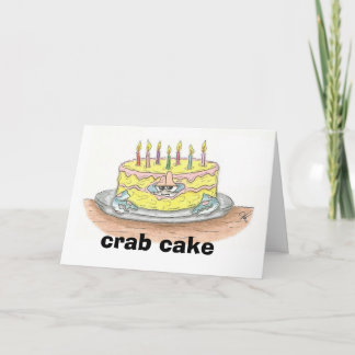 Cartão CRAB Cake Birthday Card