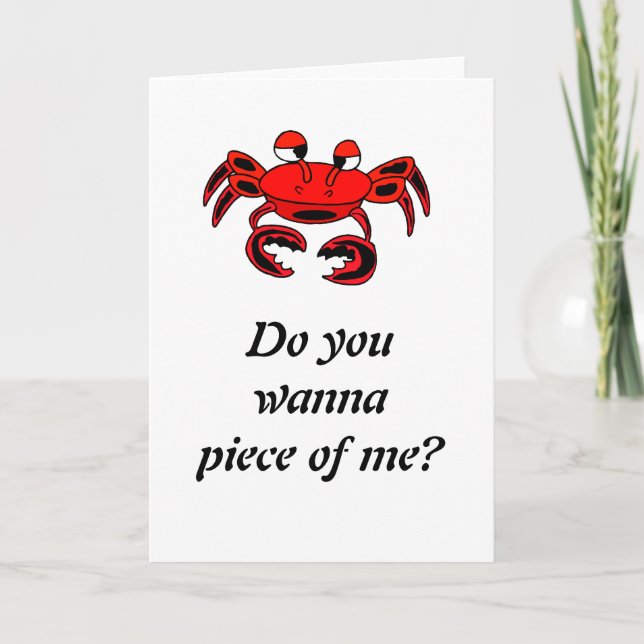 Cartão Crab Piece Of Me Greeting Card (Frente)