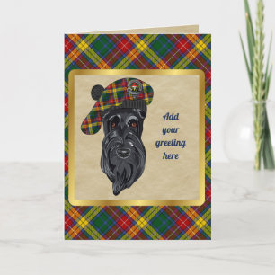 Cartão Crachá Buchanan e placa personalizada Tartan