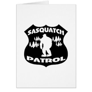 Cartão Crachá da floresta da patrulha de Sasquatch
