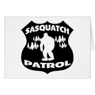Cartão Crachá da floresta da patrulha de Sasquatch