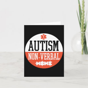 Cartão Crachá de Consciência do Autismo Não-verbal Autism