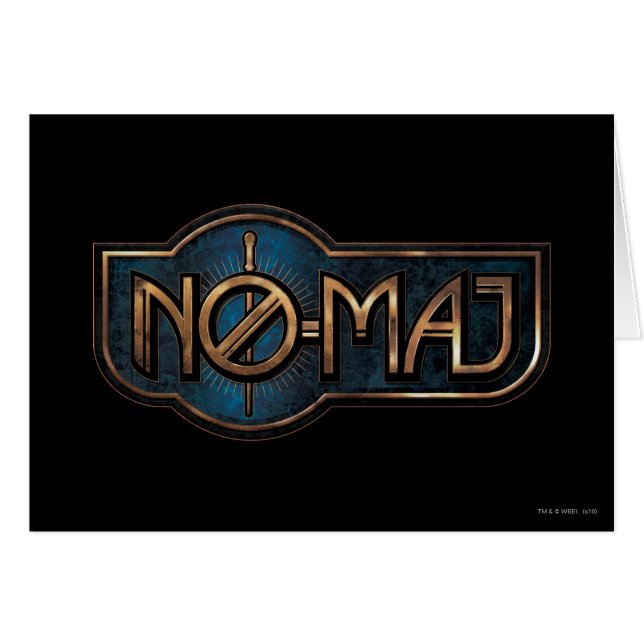 Cartão Crachá Dourado e Marble NO-MAJ™ (Frente Horizontal)