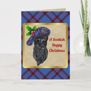 Cartão Crachá Elliot e Xmas Personalizados do Tartan