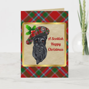 Cartão Crachá Manteiga e Xmas Personalizados do Tartan