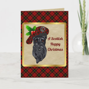 Cartão Crachá Wallace e Xmas Personalizados do Tartan