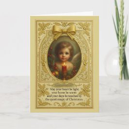 Cartão "Cradled in Candlelight: A Christmas Blessing"