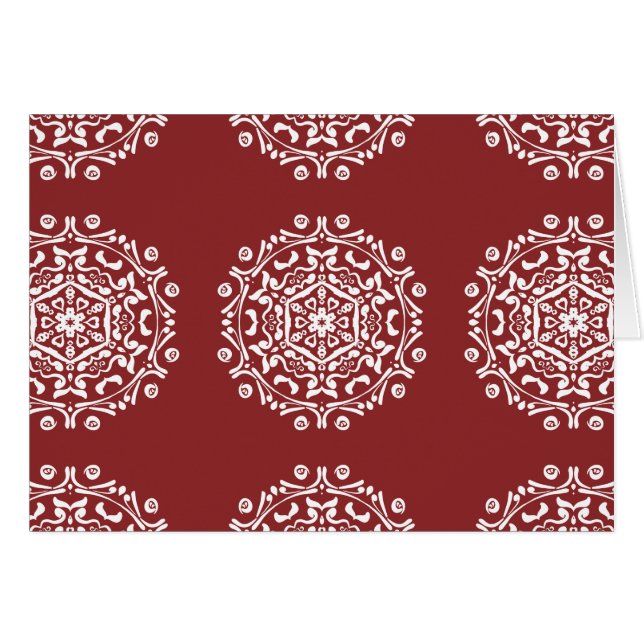 Cartão Cranberry Mandala (Frente Horizontal)
