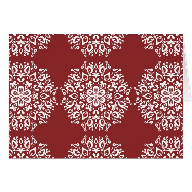 Cartão Cranberry Mandala (Frente Horizontal)