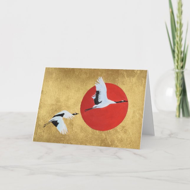 Cartão Crane Japonês (Frente)