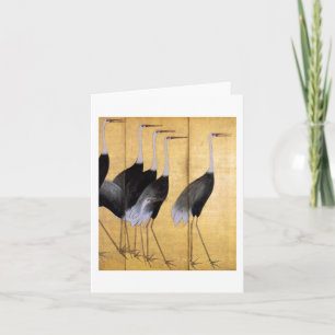 Cartão Crane, Ogata Korin, Belas Artes Japonesas
