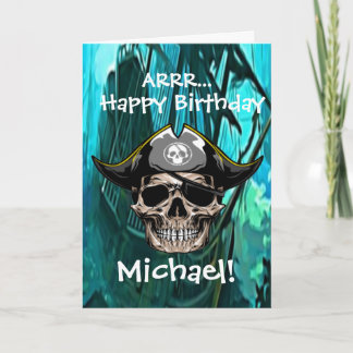 Cartão Cráneo Pirata Capitão Jack