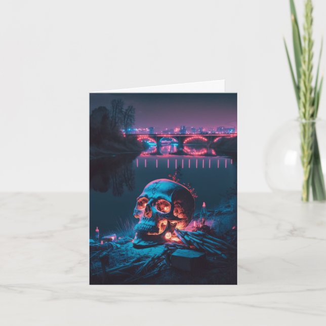 Cartão Crânio amaldiçoado do lago (Frente)