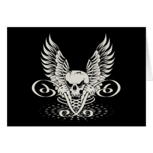 Cartão Crânio Asas