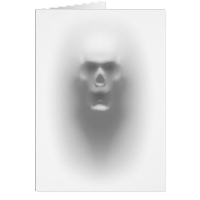 Cartão crânio assustador (Frente)