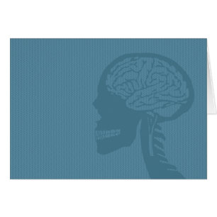 Cartão crânio azul