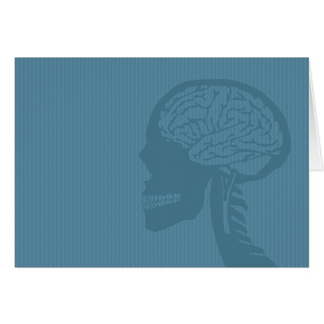 Cartão crânio azul (Frente horizontal)