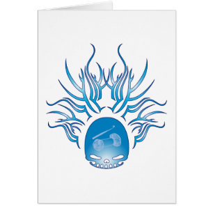 Cartão Crânio Crocheting