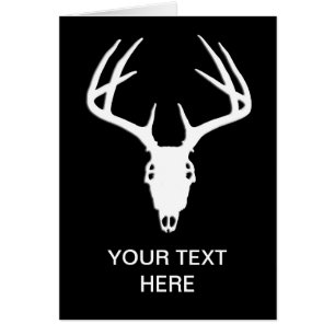 Cartão Crânio da caça dos cervos com Antlers