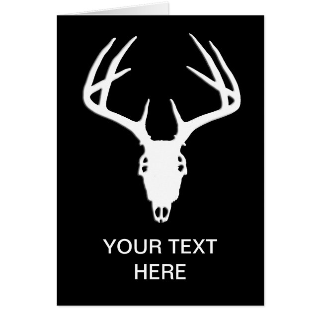 Cartão Crânio da caça dos cervos com Antlers (Frente)