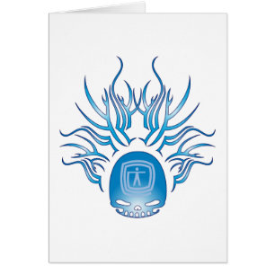 Cartão Crânio da terapia ocupacional