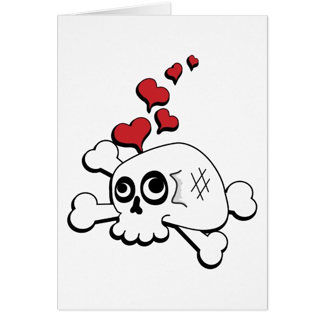 Cartão Crânio e coração (Frente)