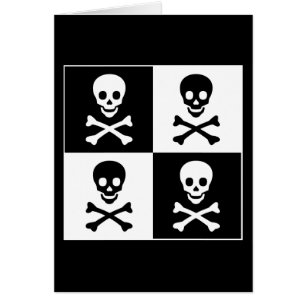 Cartão Crânio e Crossbones