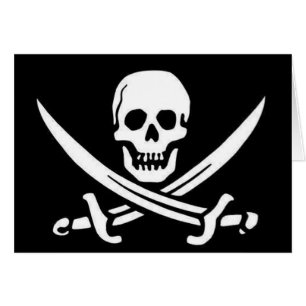 Cartão Crânio e espadas do pirata