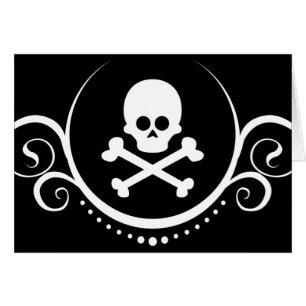 Cartão crânio e sofisticações dos crossbones