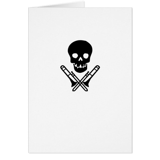 Cartão crânio e trombones (Frente)