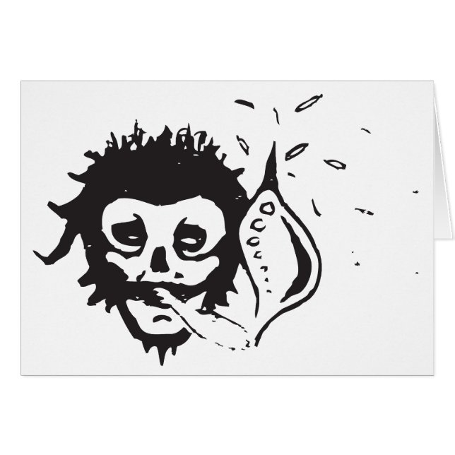 Cartão crânio fumador (Frente horizontal)