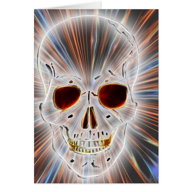 Cartão Crânio na moda gótico (Frente)