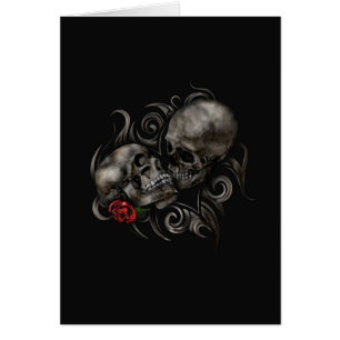 Cartão Crânios no Amor