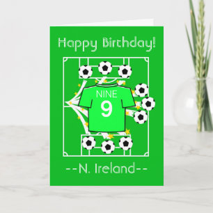 Cartão Craque de Futebol (Verde - Irlanda do Norte) Cartã