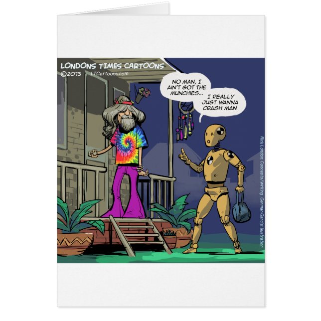 Cartão Crash Test Hippie Engraçado (Frente)