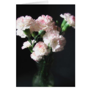 Cartão Cravos quase brancos 2