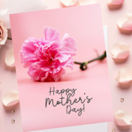 Cartão Cravos rosa para a Mamãe no Dia das Mães